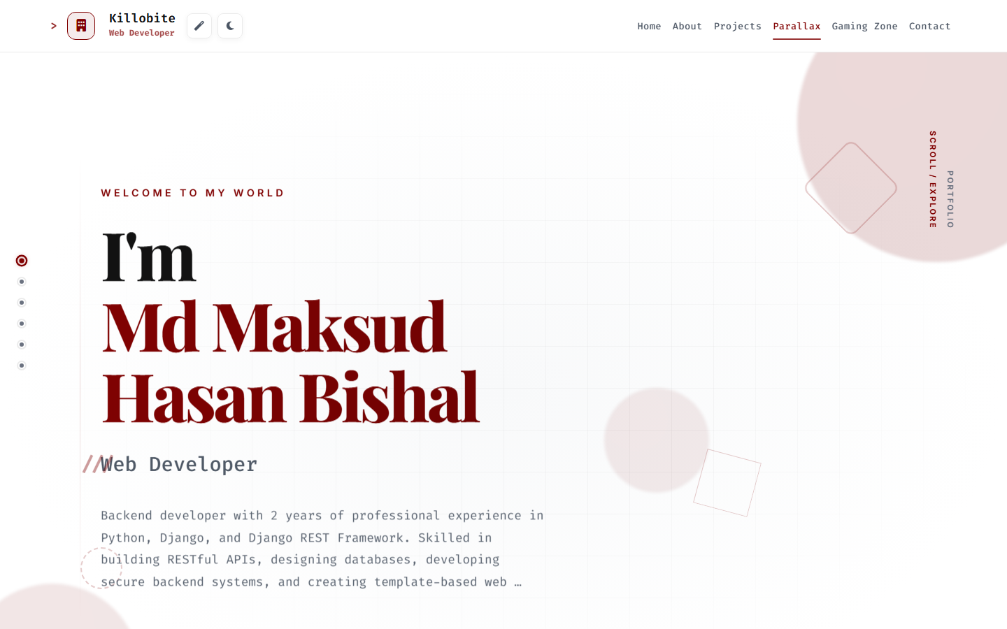 Screenshot of Creative Portfolio